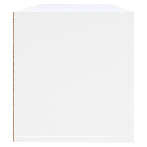 Væghængte sengeborde 100x35x38 cm konstrueret træ hvid