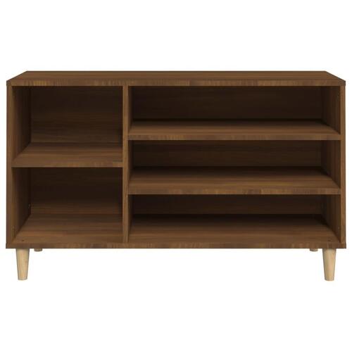 Skoskab 102x36x60 cm konstrueret træ brun egetræ