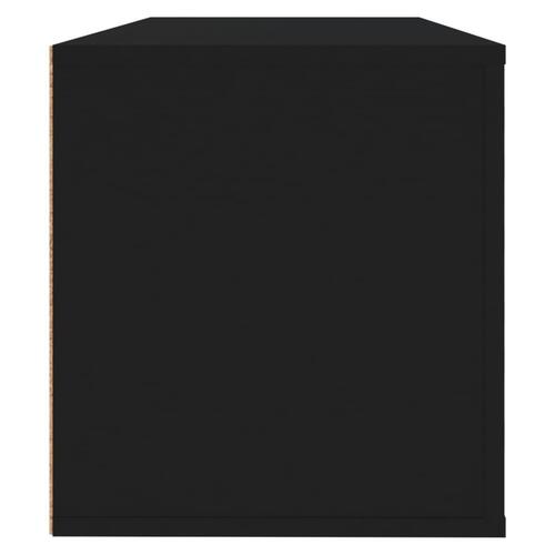 Væghængt skoskab 100x35x38 cm konstrueret træ sort
