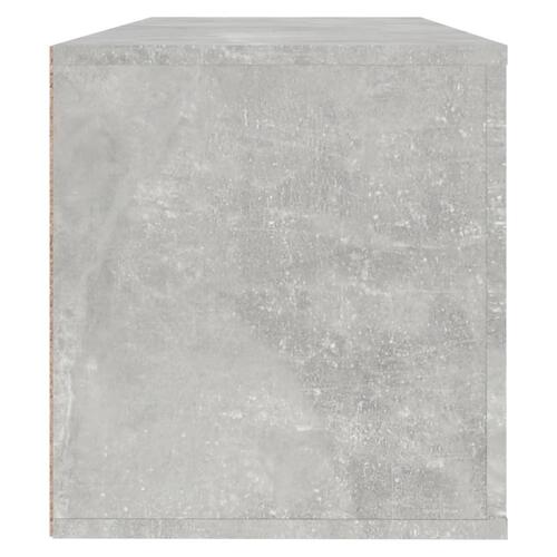 Væghængt skoskab 100x35x38 cm konstrueret træ betongrå