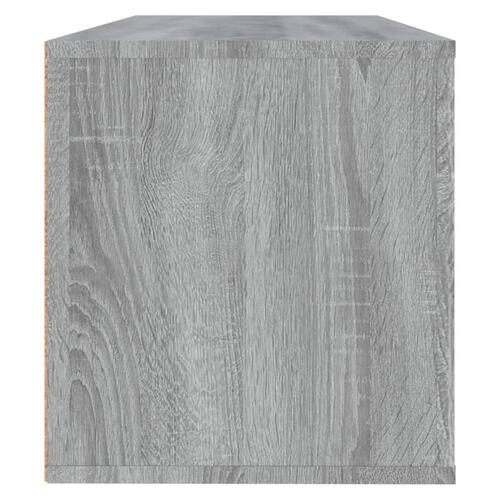 Væghængt skoskab 100x35x38 cm konstrueret træ grå sonoma-eg