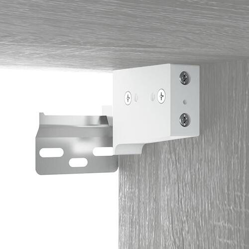 Væghængt skoskab 100x35x38 cm konstrueret træ grå sonoma-eg