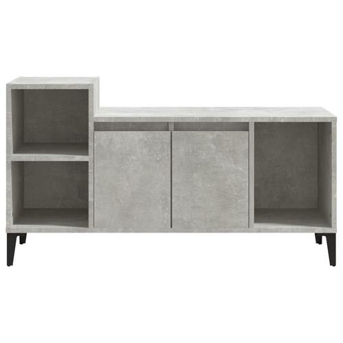 Tv-bord 100x35x55 cm konstrueret træ betongrå