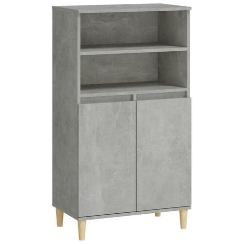 Skab 60x36x110 cm konstrueret træ Betongrå