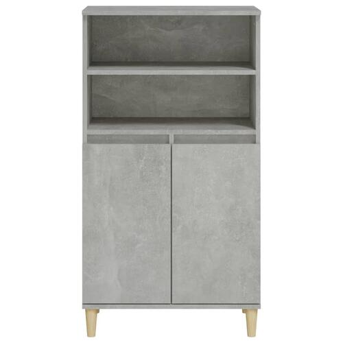 Skab 60x36x110 cm konstrueret træ Betongrå