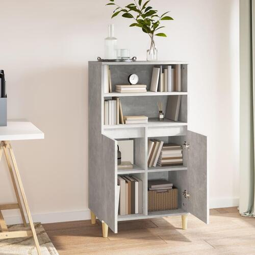 Skab 60x36x110 cm konstrueret træ Betongrå