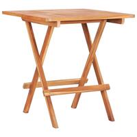 Foldbart bistrobord 60x60x65 cm massivt teaktræ