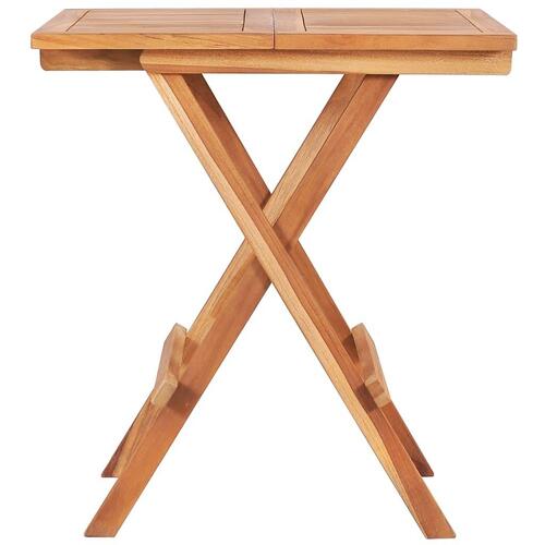 Foldbart bistrobord 60x60x65 cm massivt teaktræ
