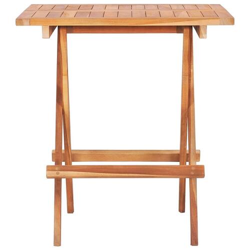 Foldbart bistrobord 60x60x65 cm massivt teaktræ