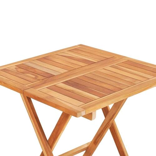 Foldbart bistrobord 60x60x65 cm massivt teaktræ