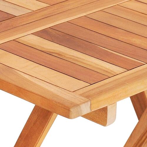 Foldbart bistrobord 60x60x65 cm massivt teaktræ