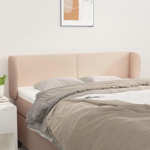 Sengegavl med kanter 147 x 23 x 78/88 cm - cappuccino