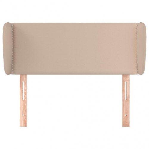 Sengegavl med kanter 83x23x78/88 cm kunstlæder cappuccino