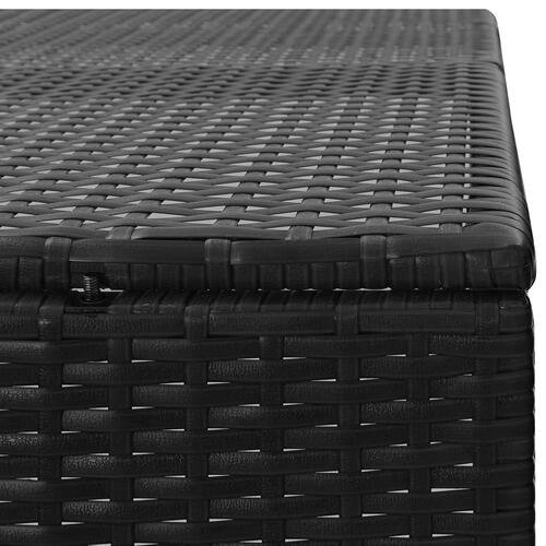 Tredobbelt skraldespandsskjuler 229x78x120 cm polyrattan sort