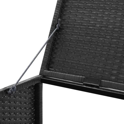 Tredobbelt skraldespandsskjuler 229x78x120 cm polyrattan sort
