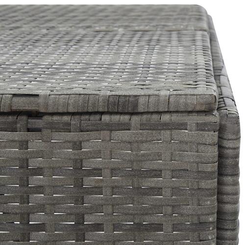 Tredobbelt skraldespandsskjuler 229x78x120 cm polyrattan grå