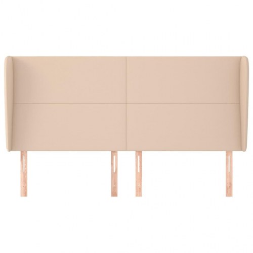 Sengegavl med kanter 203 x 23 x 118/128 cm - cappuccino