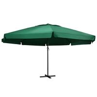 Udendørs parasol med aluminiumsstang 600 cm grøn