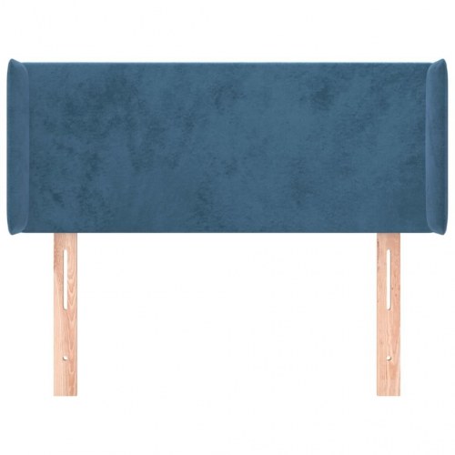 Sengegavl med kanter i fløjl - 103x16x78/88 cm, mørkeblå