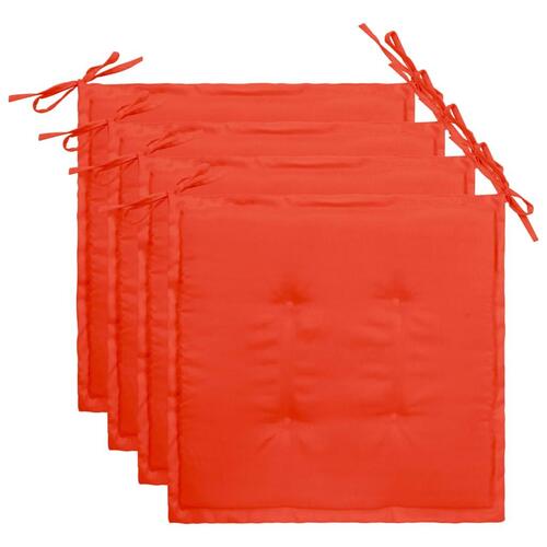 Hynder til havestol 4 stk. 40x40x4 cm oxfordstof rød