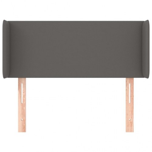 Sengegavl med kanter 83 x 16 x 78/88 cm - grå