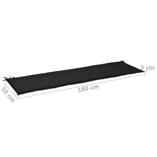 Hynde til havebænk 180x50x3 cm oxfordstof sort