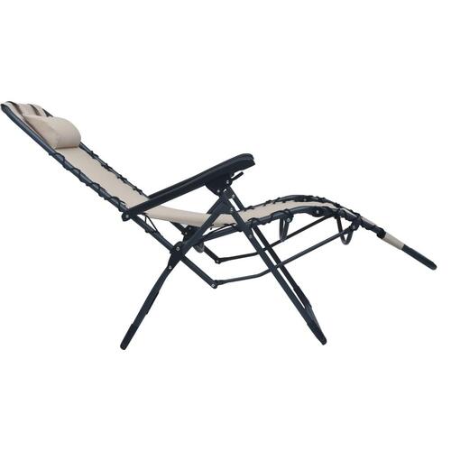 Foldbar havestol textilene cremefarvet