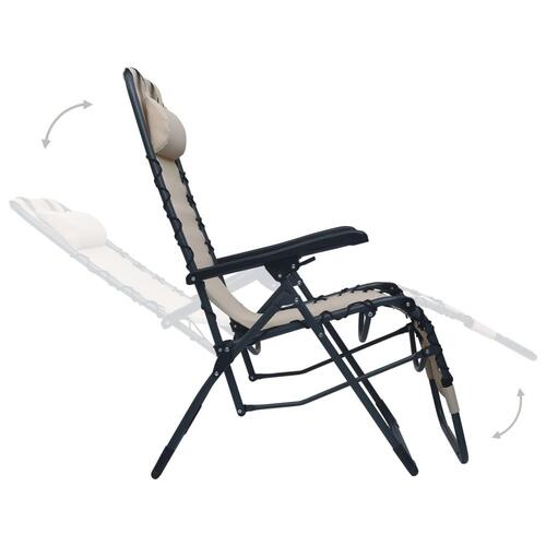 Foldbar havestol textilene cremefarvet