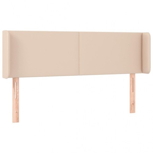 Sengegavl med kanter 147 x 16 x 78/88 cm - cappuccino