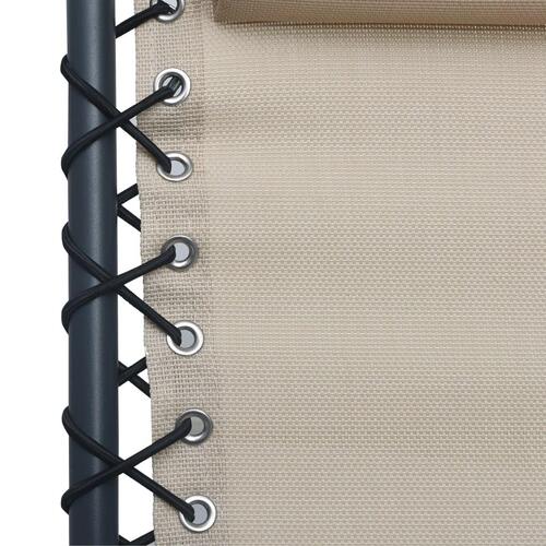 Foldbar havestol textilene cremefarvet
