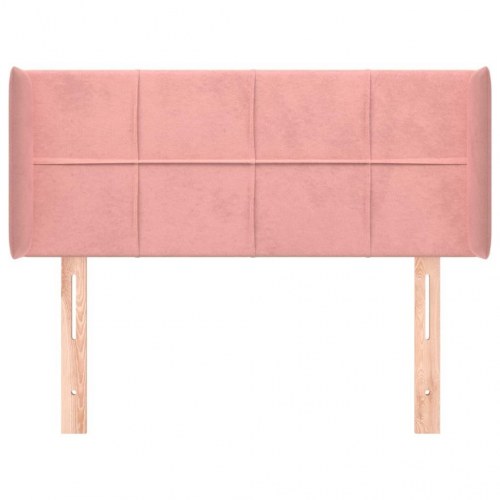 Sengegavl med kanter 83 x 16 x 78/88 cm - lyserød