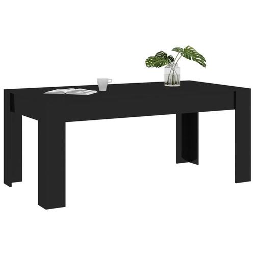 Spisebord 180 x 90 x 76 cm spånplade sort højglans