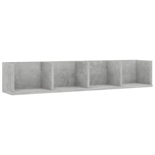 CD-hylde 100x18x18 cm konstrueret træ betongrå