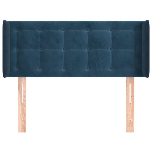 Sengegavl med kanter 93 x 16 x 78/88 cm - mørkeblå