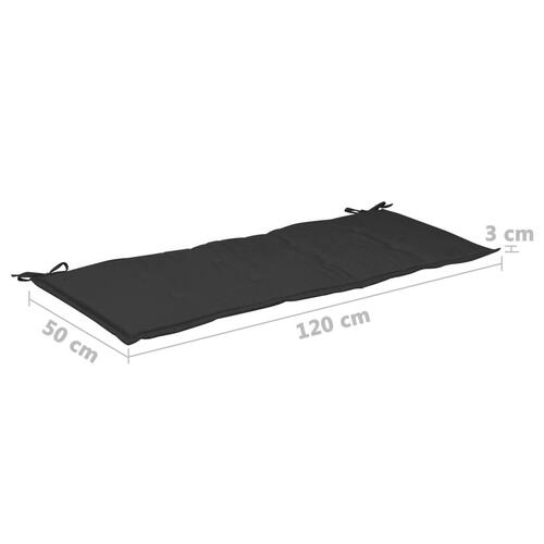 Hynde til havebænk 120x50x3 cm oxfordstof sort