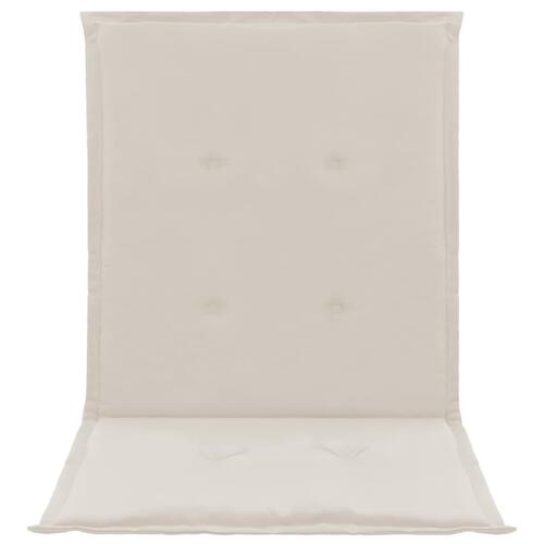 Stolehynde m. lav ryg 2 stk. 100x50x3 cm oxfordstof cremefarvet
