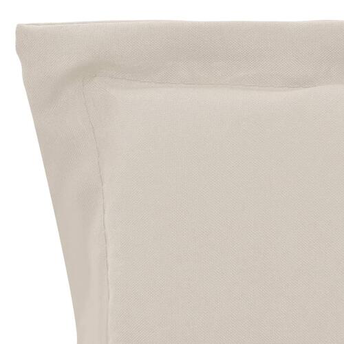 Stolehynde m. lav ryg 2 stk. 100x50x3 cm oxfordstof cremefarvet