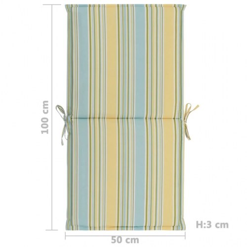 Hynder til havestole 2 stk. 100x50x3 cm flerfarvet