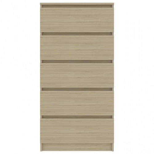 Kommode 60x35x121 cm konstrueret træ sonoma-eg