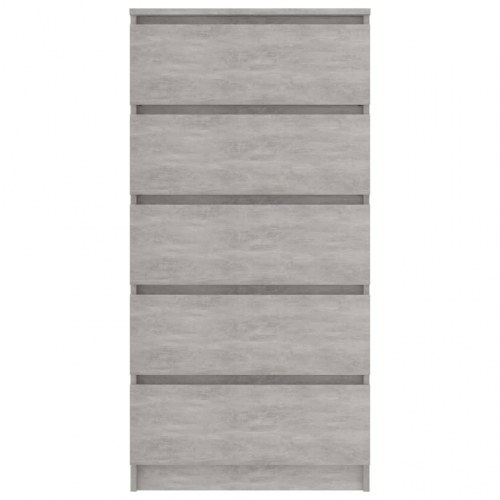 Kommode 60x35x121 cm konstrueret træ betongrå