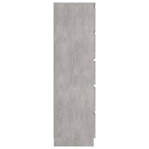 Kommode 60x35x121 cm konstrueret træ betongrå