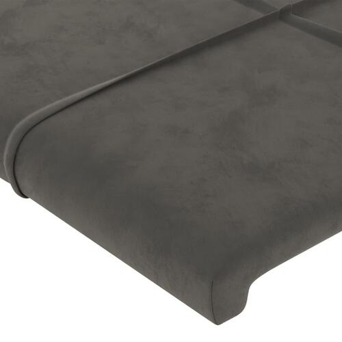 Sengegavl 100x5x78/88 cm fløjl mørkegrå