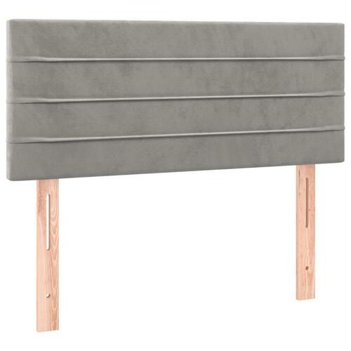Sengegavl 100x5x78/88 cm fløjl lysegrå