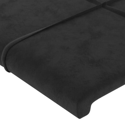 Sengeramme uden madras Sort 160x200 cm Fløjl