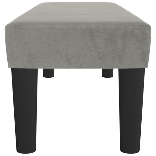 Bænk 100x30x30 cm fløjl lysegrå