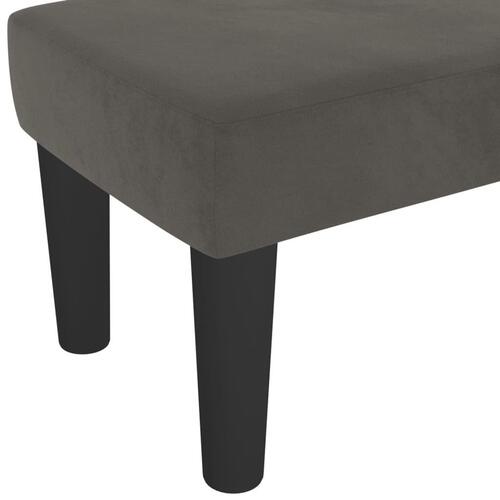 Bænk 100x30x30 cm fløjl mørkegrå