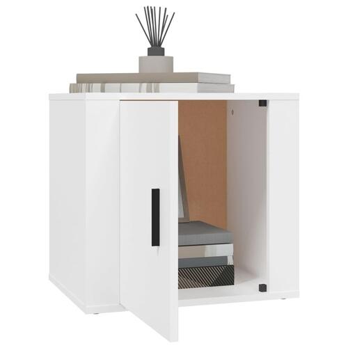 Sengebord 50x39x47 cm hvid