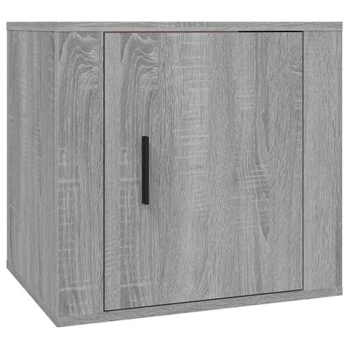Sengeborde 50x39x47 cm 2 stk. grå sonoma-eg