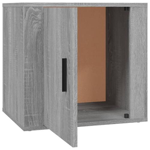Sengeborde 50x39x47 cm 2 stk. grå sonoma-eg