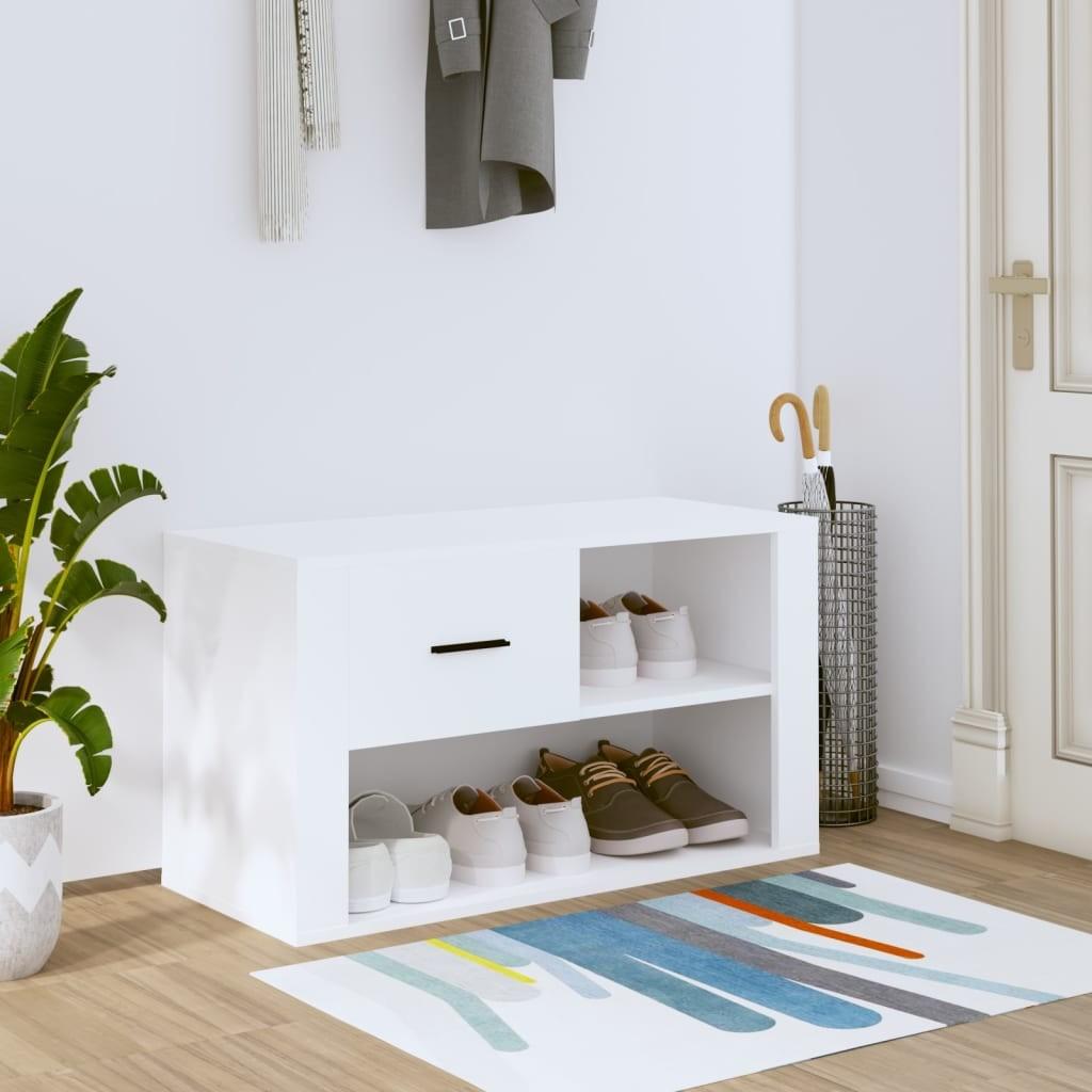 Skoreol 80x35x45 cm konstrueret træ hvid